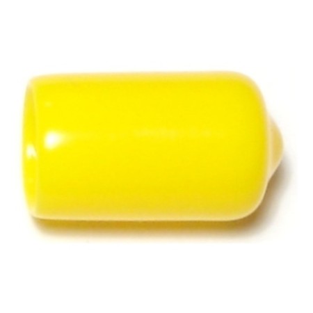 Midwest Fastener Screw Cap, 3/8 in Dia, Yellow, Plastic 15 PK 65965